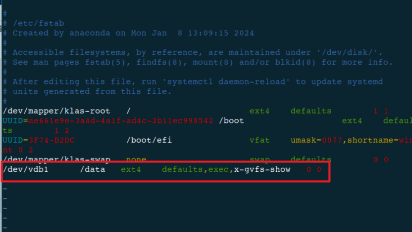 编辑分区进行访问